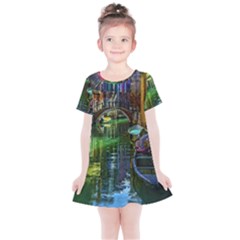 Venice City Italy Architecture Kids  Simple Cotton Dress by Simbadda