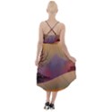 Landscape Illustration Nature Sky High-Low Halter Chiffon Dress  View2