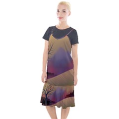 Landscape Illustration Nature Sky Camis Fishtail Dress by Simbadda