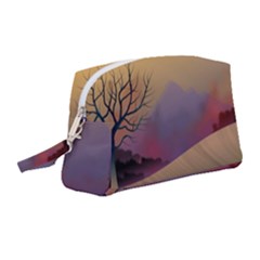 Landscape Illustration Nature Sky Wristlet Pouch Bag (medium) by Simbadda