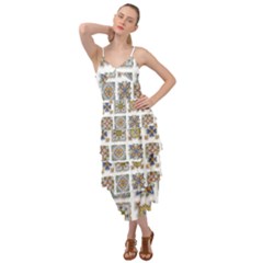 Abstract Texture Artistic Art Layered Bottom Dress