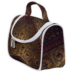 Vault Mosaic Gold Ornament Golden Satchel Handbag by Simbadda