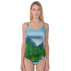 Landscape Nature Art Trees Water Camisole Leotard  by Simbadda