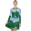 Landscape Nature Art Trees Water Long Sleeve Panel Dress View1