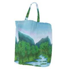 Landscape Nature Art Trees Water Giant Grocery Tote by Simbadda