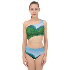 Landscape Nature Art Trees Water Spliced Up Two Piece Swimsuit by Simbadda