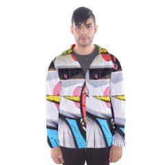 Clown Murals Figure Wall Human Men s Hooded Windbreaker by Simbadda