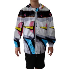 Clown Murals Figure Wall Human Kids  Hooded Windbreaker by Simbadda