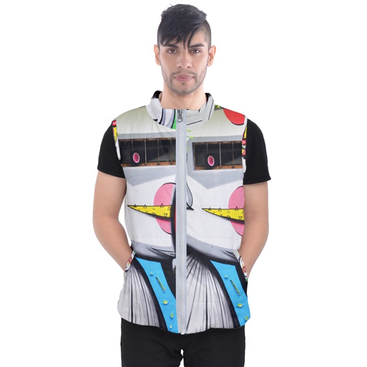 Clown Murals Figure Wall Human Men s Puffer Vest