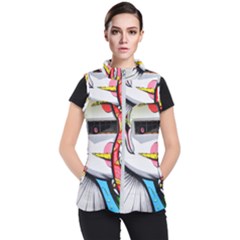 Clown Murals Figure Wall Human Women s Puffer Vest by Simbadda