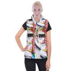 Clown Murals Figure Wall Human Women s Button Up Vest by Simbadda