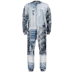 City Building Skyscraper Town Onepiece Jumpsuit (men)  by Simbadda