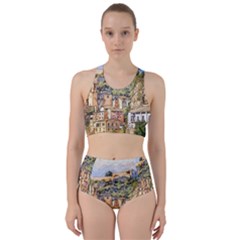 Architecture Town Travel Water Racer Back Bikini Set by Simbadda