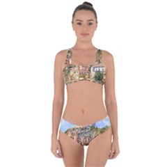 Architecture Town Travel Water Criss Cross Bikini Set by Simbadda