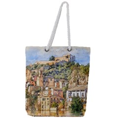 Architecture Town Travel Water Full Print Rope Handle Tote (large) by Simbadda