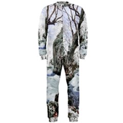 Tree Waterfall Landscape Nature Onepiece Jumpsuit (men)  by Simbadda