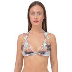 Architecture City Buildings River Double Strap Halter Bikini Top