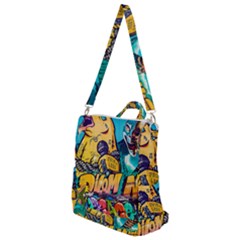 Graffiti Street Art Mountains Wall Crossbody Backpack by Simbadda