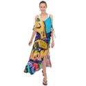 Graffiti Street Art Mountains Wall Maxi Chiffon Cover Up Dress View1