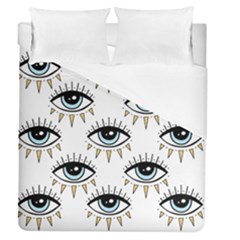 Eyes Pattern Duvet Cover (queen Size) by Valentinaart