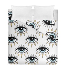 Eyes Pattern Duvet Cover Double Side (full/ Double Size) by Valentinaart