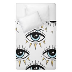 Eyes Pattern Duvet Cover Double Side (single Size) by Valentinaart