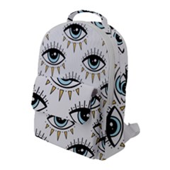 Eyes Pattern Flap Pocket Backpack (large) by Valentinaart