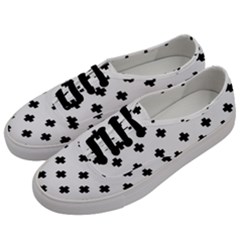 Swiss Cross Pattern Men s Classic Low Top Sneakers by Valentinaart