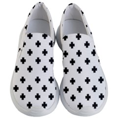 Swiss Cross Pattern Women s Lightweight Slip Ons by Valentinaart