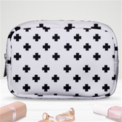 Swiss Cross Pattern Make Up Pouch (small) by Valentinaart