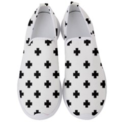 Swiss Cross Pattern Men s Slip On Sneakers by Valentinaart