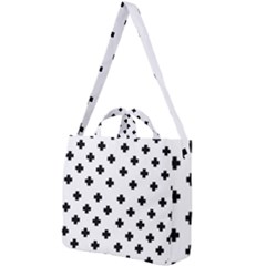 Swiss Cross Pattern Square Shoulder Tote Bag by Valentinaart