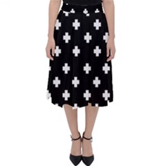 Swiss Cross Pattern Classic Midi Skirt by Valentinaart