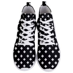 Swiss Cross Pattern Men s Lightweight High Top Sneakers by Valentinaart