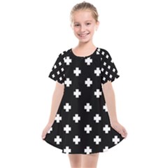 Swiss Cross Pattern Kids  Smock Dress by Valentinaart