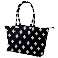 Swiss Cross Pattern Canvas Shoulder Bag by Valentinaart