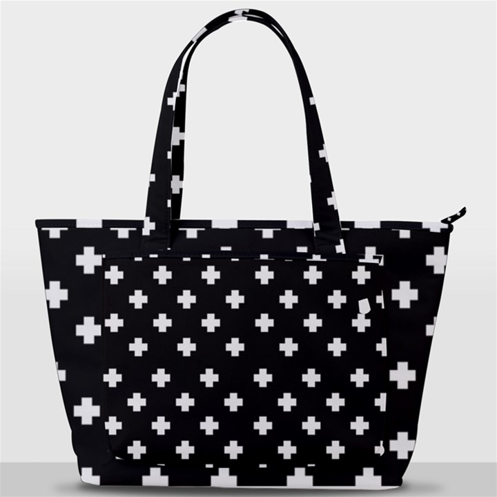 Swiss Cross Pattern Back Pocket Shoulder Bag 