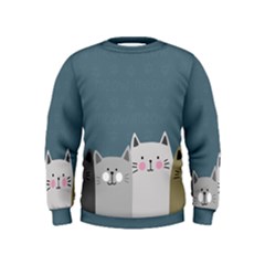 Cute Cats Kids  Sweatshirt by Valentinaart