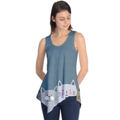 Cute Cats Sleeveless Tunic by Valentinaart