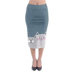 Cute Cats Midi Pencil Skirt by Valentinaart