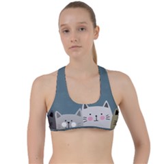 Cute Cats Criss Cross Racerback Sports Bra by Valentinaart