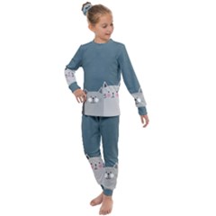 Cute Cats Kids  Long Sleeve Set 