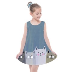 Cute Cats Kids  Summer Dress by Valentinaart