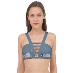 Cute Cats Cage Up Bikini Top