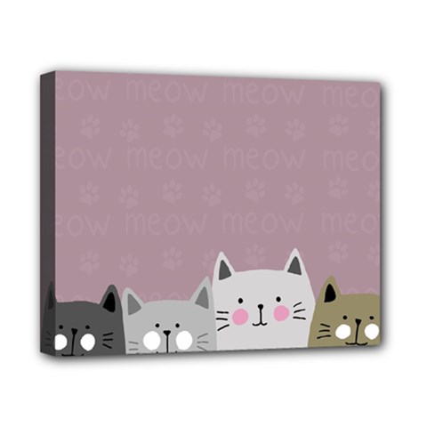 Cute Cats Canvas 10  X 8  (stretched) by Valentinaart