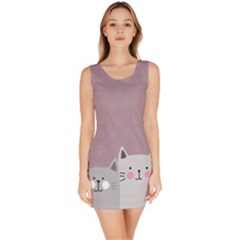 Cute Cats Bodycon Dress by Valentinaart