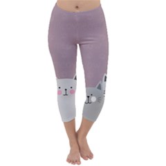 Cute Cats Capri Winter Leggings 