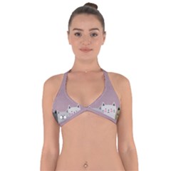 Cute Cats Halter Neck Bikini Top by Valentinaart