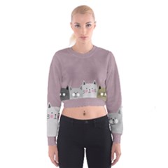 Cute Cats Cropped Sweatshirt