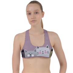 Cute Cats Criss Cross Racerback Sports Bra by Valentinaart